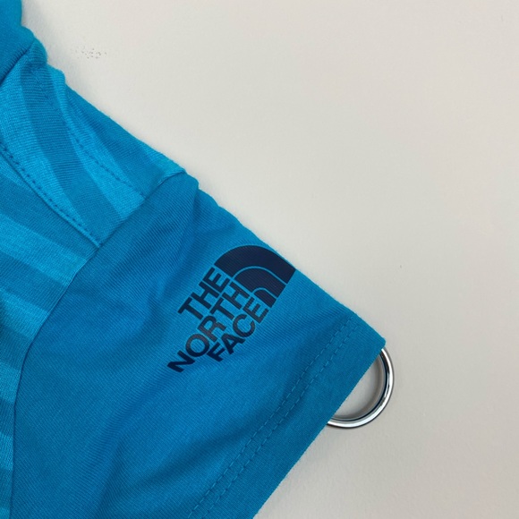 NEW North Face Infant 6-12M Blue Striped Tee - Picture 3 of 6